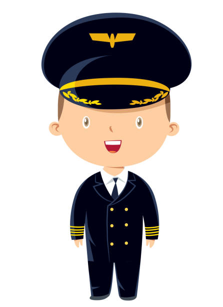Airplane Pilot Stock Illustration - Download Image Now - Pilot, Hat,  Commercial Airplane - iStock