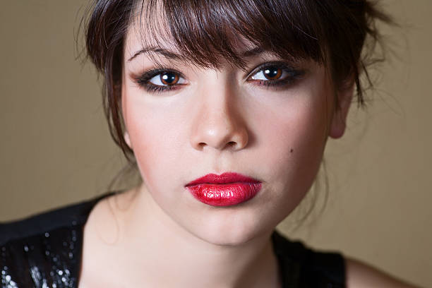 portrait of young woman stock photo