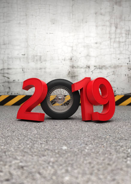 istock New Year 2019 Creative Design Concept with wheel 968131660