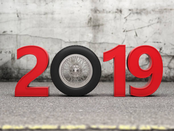 istock New Year 2019 Creative Design Concept with wheel 968131666
