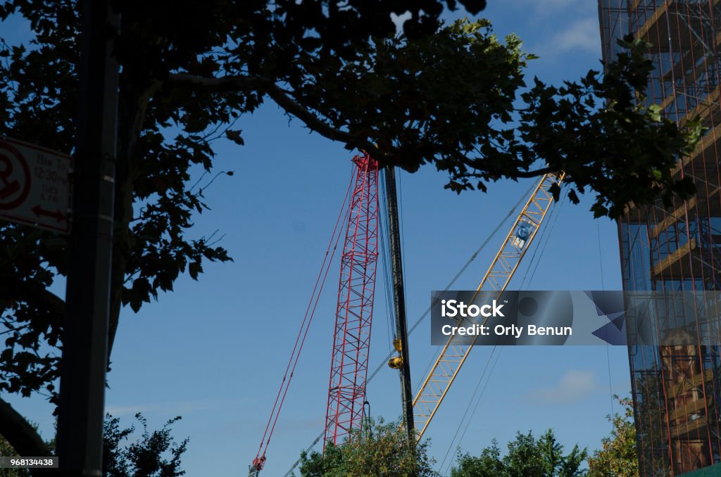 Cranes Cranes and construction sites Architecture Stock Photo