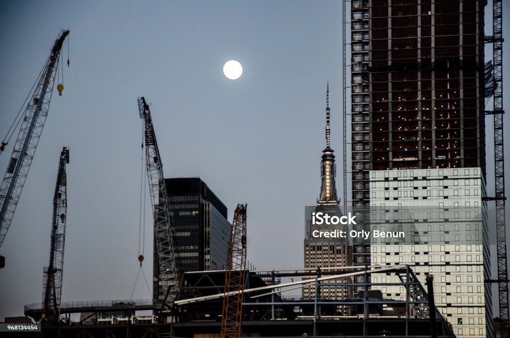Cranes Cranes and construction sites Construction Industry Stock Photo