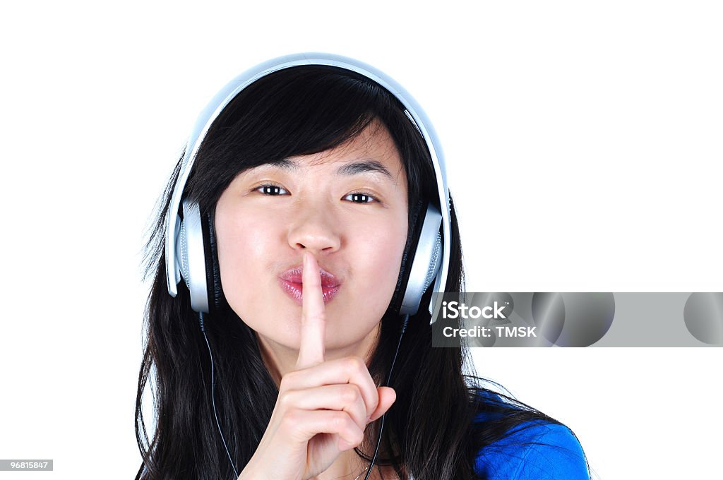 Belle femme avec casque - Photo de Adolescence libre de droits