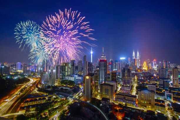istock Firecracker over Kuala Lumpur city on new year countdown. 968160102