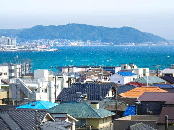 istock Aerial Town Enoshima Island , Japan 968162212