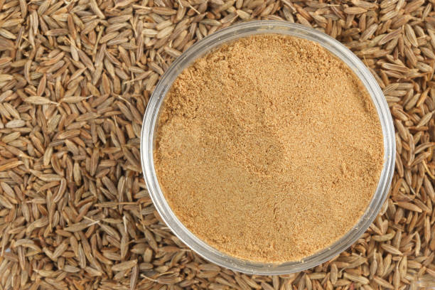 Cumin seeds stock photo