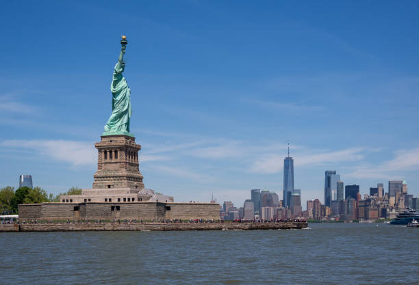 istock Statue of Liberty and Manhattan Skyline, New York 968174096