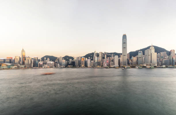 istock Hong Kong cityscape at sunset 968186496