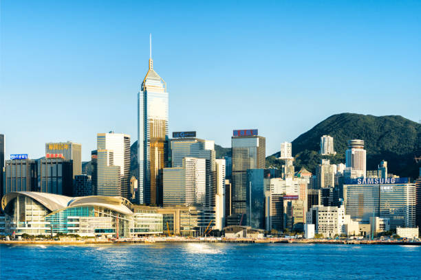 istock Hong Kong financial district at sunny day 968186538