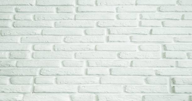 istock White grunge brick wall texture background. Background texture of white brick wall. 968189456