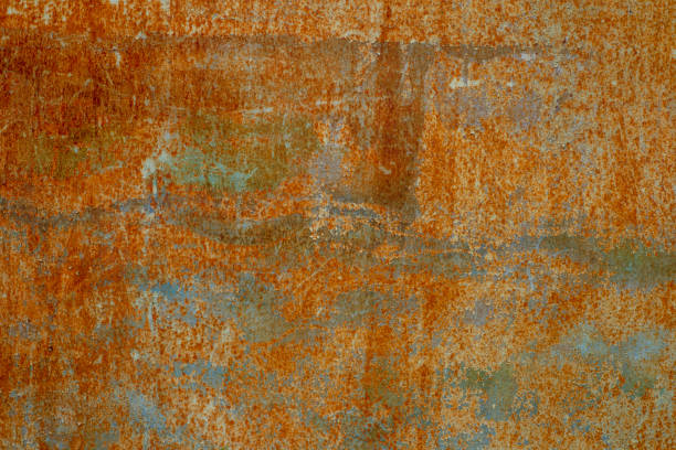 istock Simple photo background pattern of rust iron sheet with free space for promo 968192214