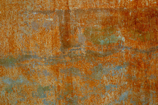 istock Simple photo background pattern of rust iron sheet with free space for promo 968192218