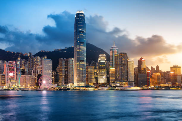 istock Hong Kong cityscape at sunset 968197042