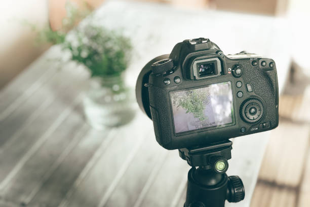 istock Professional Camera shooting Flower Vase. 968197588