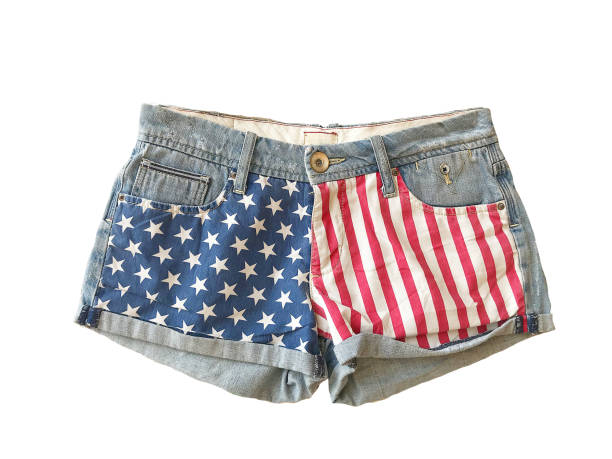 istock Denim Shorts, Star & Bars, Americam Flag. 968211164