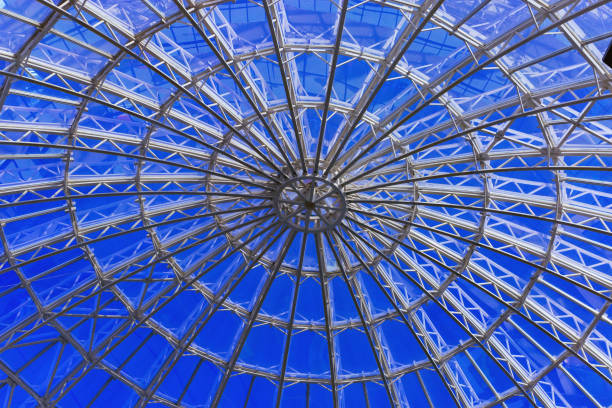 istock Modern glass roof. Abstract background 968229450