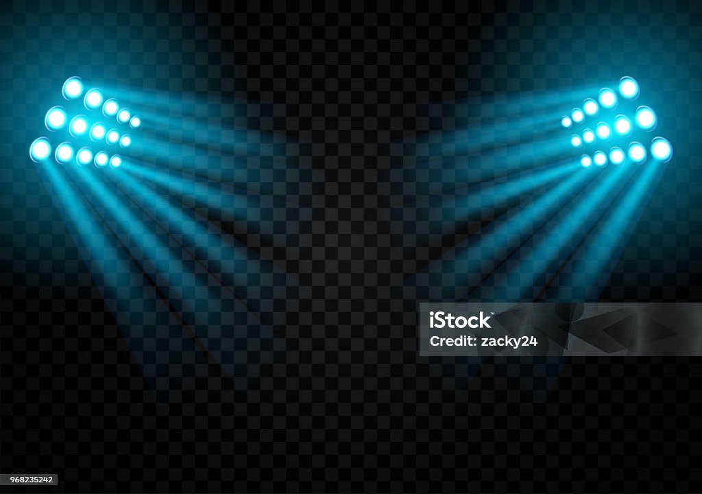 Stadium lights on a dark background Vector Illustration Stadium lights on a dark background Stadium stock vector