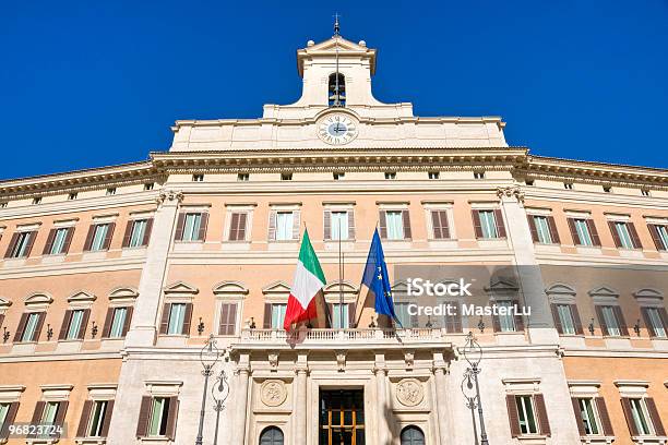 Montecitorio Casa Do Parlamento Italiano Roma - Fotografias de stock e mais imagens de Itália - Itália, Edifício do Parlamento, Governo