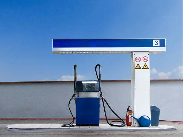 주유소가 - gas station fuel pump station gasoline 뉴스 사진 이미지