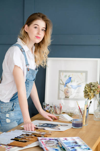 istock painting art class teacher watercolor drawing 968245044