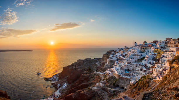 istock Sunset view of Santorini island, Oia - Greece 968248190
