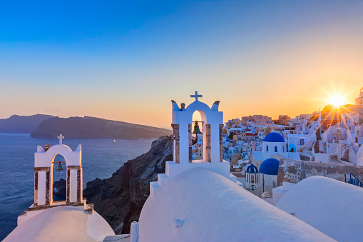 Santorini, Greece, Cyclades Islands, Paros, Romantic Sky