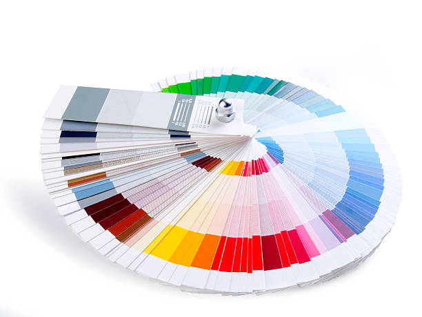 farbe führer farben zum ausdrucken - color swatch book printing press color image stock-fotos und bilder