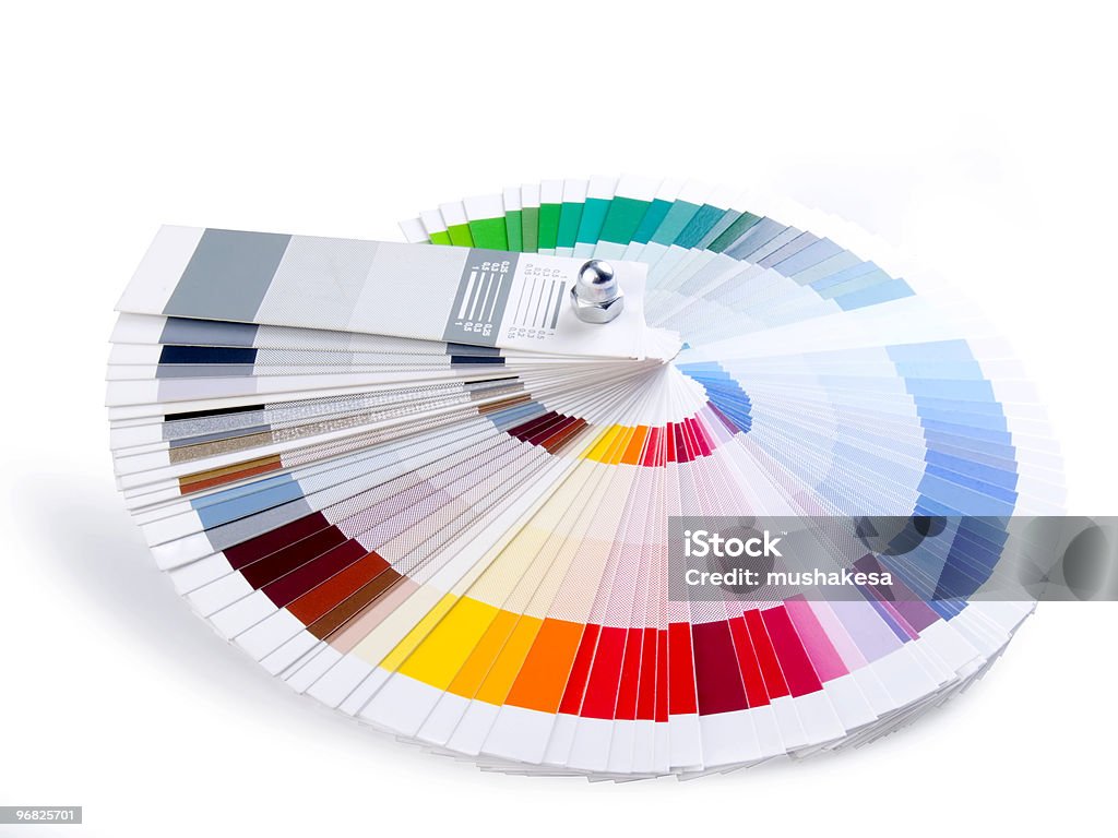 Paint swatch color guide brochure Color guide to match colors for printing Abstract Stock Photo