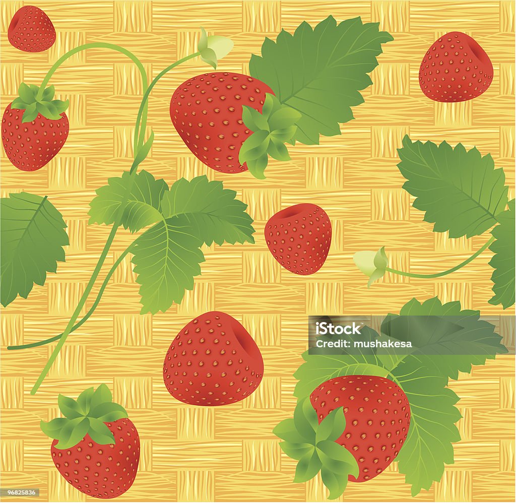 Strawberry nahtlose Hintergrund - Lizenzfrei Alkoholisches Getränk Vektorgrafik