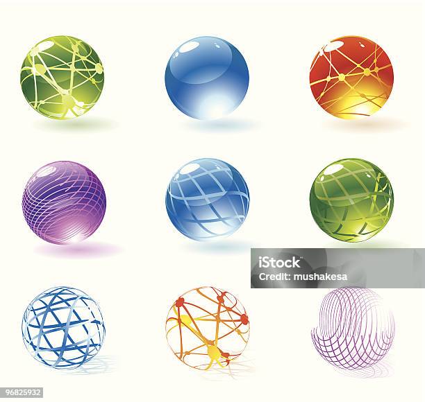 Esferas Transparentes Refracting - Arte vetorial de stock e mais imagens de Abstrato - Abstrato, Azul, Bolha - Estrutura Física