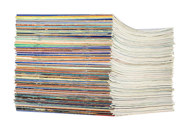 istock Pile of magazines isolated on white 96826334