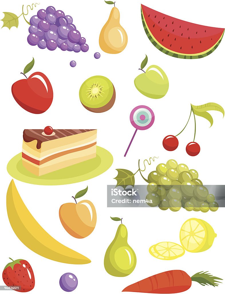 Frutas - Vetor de Ameixa - Fruta royalty-free