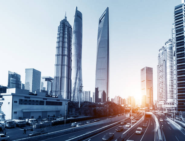 istock Shanghai skyline in sunny day, China 968267278
