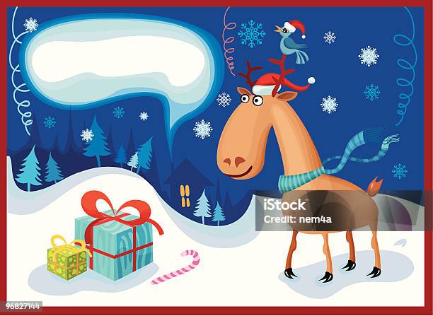 Christmas Night Stock Illustration - Download Image Now - Christmas, Bird, Blue