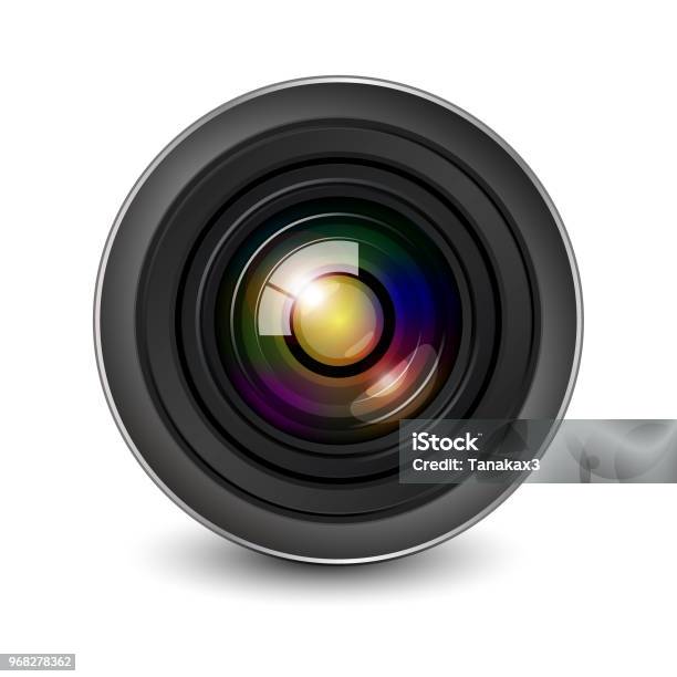 Camera Lens Shutter Aperture Isolated Vector Stock Illustration - Download Image Now - Aiming, Aperture, Art