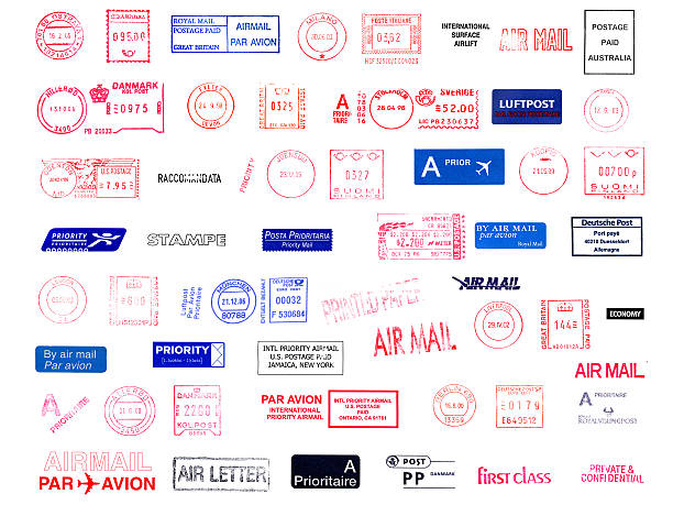 medidores de envío - postmark fotografías e imágenes de stock