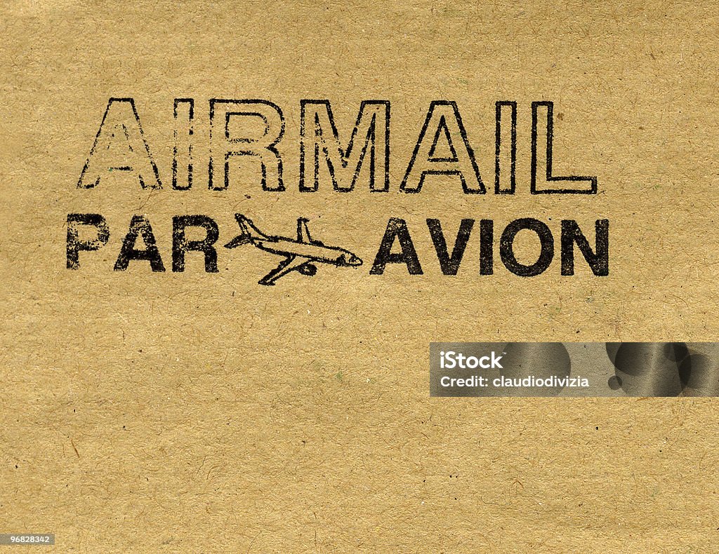 Airmail carta - Foto de stock de Avión libre de derechos