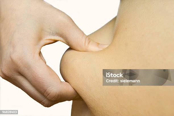 Hand Is Measure The Bodyfat Stock Photo - Download Image Now - Body Conscious, Body Mass Index, Close-up