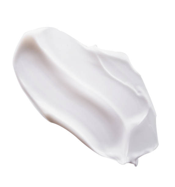 gel crème cosmétique fond blanc - paint peel peeling white photos et images de collection