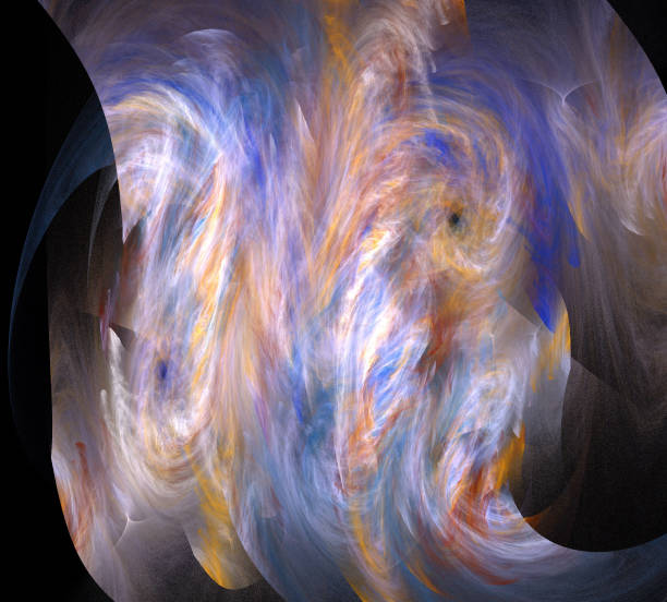 istock image of one Digital Fractal on Black Color 968286478