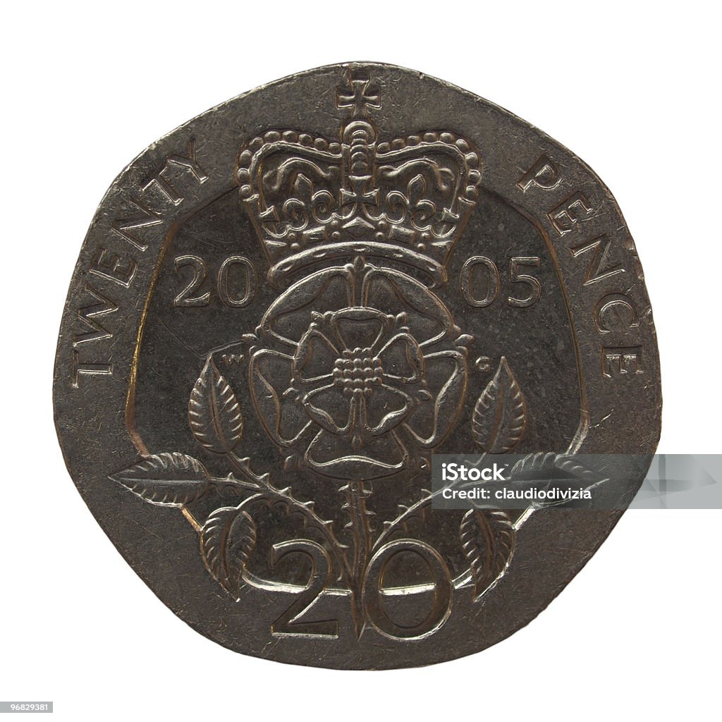Фунт Стерлинговое Замечание - Стоковые фото Английская монета роялти-фри