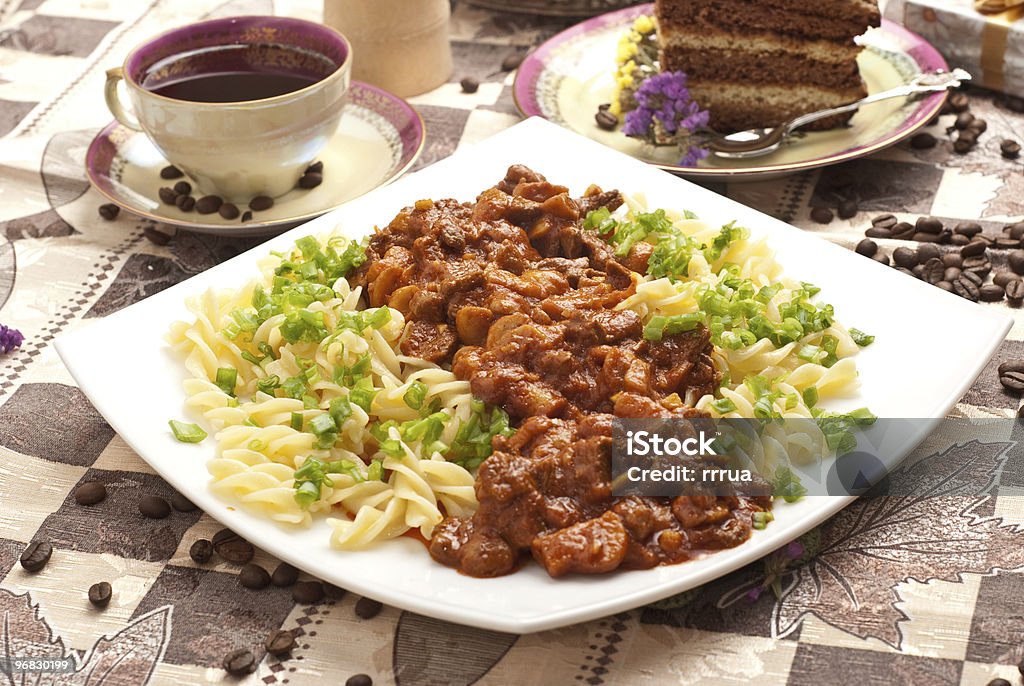 italian pasta italian pasta with meat Backgrounds Stock Photo