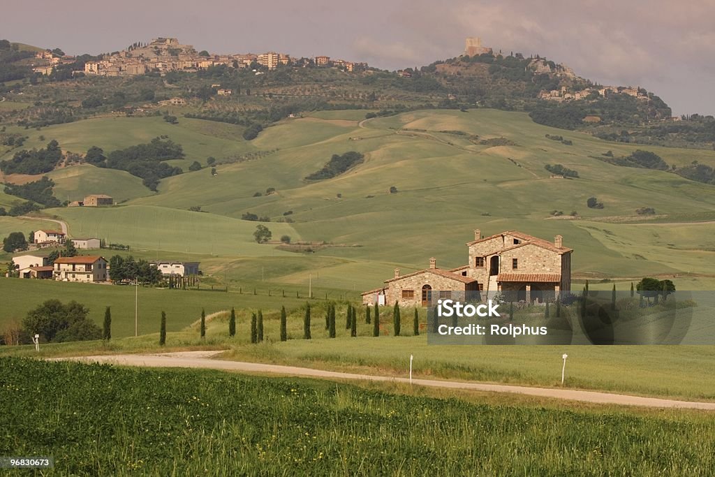 Land leben in Orcia Valley - Lizenzfrei Anhöhe Stock-Foto