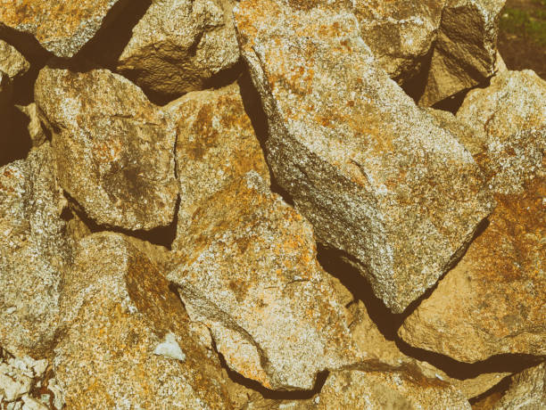 Texture of red rubble. A rock