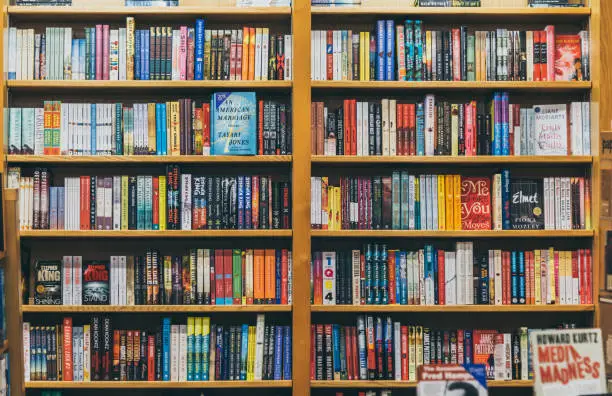 Photo of Books in Shelves