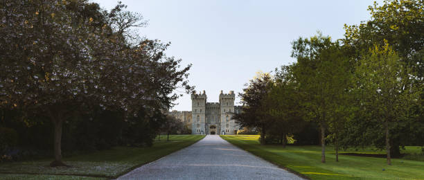 Medieval Windsor Castle, a warm autumn afternoon, beautiful view, against the blue sky, Windsor September 2, 2017, England
