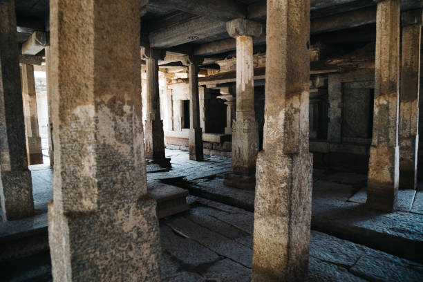 istock Underground Siva Temple, Ancient ruins in Hampi, India 968325064