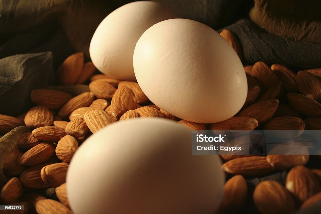 eggs & nuts  Above Stock Photo