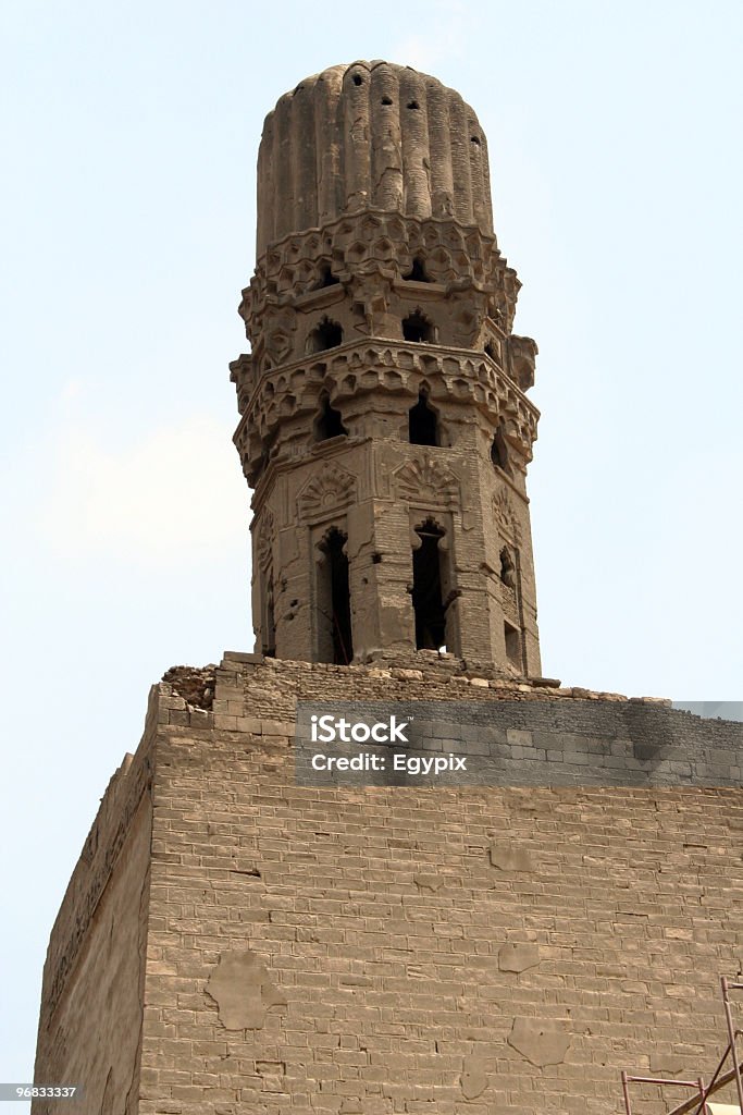Minareto Moschea di al-hakim in Egitto - Foto stock royalty-free di Ambientazione esterna