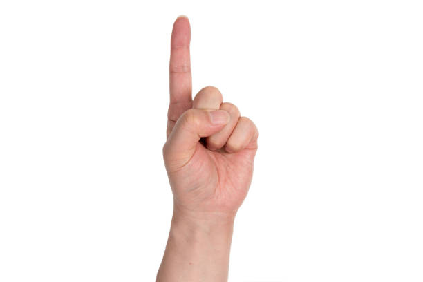 istock Male hand isolated on white background 968341206
